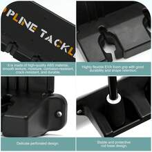 Juego de 2 soportes verticales para caña de pescar para cochera, soportes para caña de pescar montados en la pared, para almacenamiento de 12 cañas - 2 - Ver 3