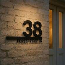 CIF BUY Custom House Numbers Sign, Modern Metal Door Plaque, Outdoor Address Plaque, No Electricity, Home Decor Upgrade, Reusable, Personalized