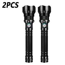 1pc Long High Power Strong Light Telescopic Zoom LED Flashlight Torch Light USB Rechargeable Portable Tactical Lantern Outdoor Torch - As Shown In the Figure - View 13