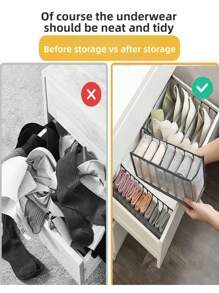 6 件/3 件/2 件/1 件 1 件节省空间的胸罩收纳盒 - 多功能衣柜抽屉隔板，适用于内衣、袜子、内衣和配饰 - 耐用的可折叠收纳盒，整理内衣的好解决方案，抽屉收纳袋、房间装饰、包、化妆包、梳妆台、旅行、化妆包、旅行必需品、收纳袋、收纳、旅行必需品、化妆品收纳袋、化妆包、化妆品收纳袋、收纳袋、洗漱包、桌面收纳袋、化妆包、化妆整理、梳妆配件、化妆包、化妆包、珠宝盒、小袋、化妆刷架、刷子架、香水收纳袋、小袋 - 彩色 - 查看 2