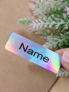Bộ 60/100/200/500 miếng dán tên tùy chỉnh, nhãn dán hologram cá nhân hóa, nhãn dán tùy chỉnh cho bình nước, sổ tay, điện thoại, bao bì, quà tặng sinh nhật, đám cưới, tiệc tùng, phù hợp cho phụ nữ, nam giới, bạn bè, gia đình. - phong cách A - View 4