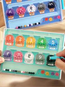 Magnetic Color And Number Maze, Wooden Color Classification Maze, Wooden Color Matching Learning Counting Puzzle Board, Montessori Counting Matching Games Color Sorting Board, Montessori Fine Motor Skills Toys For Kids Ages 3+ - Multicolor - View 2