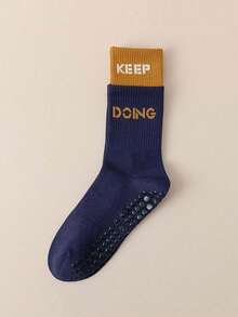 1双/4双/6双装女士条纹瑜伽袜，防滑硅胶材质，适合室内运动健身，精美圣诞礼物，独特新年礼物，情人节女友礼物 - 彩色 - 查看 10