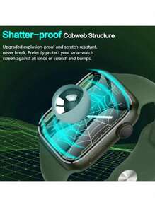 2 Packs HD Edge-To-Edge Soft Film Screen Protector For Apple Watch Ultra 3/Ultra 2 (49mm) / Series 11/10/9/8/7/SE/6/5/4/3 (45mm, 44mm, 42mm, 41mm, 40mm, 38mm) - Anti-Scratch / Anti-Smudge / Anti-Scrape