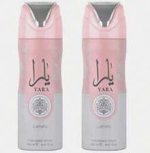 Lattafa Pacote com 2 unidades Lattafa - Perfumes em spray Yara 200ml - Aroma duradouro - Marca Lattafa