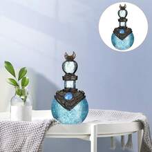 Perfume Bottle With Crystal Decoration, Witch And Wizard, Dark Bottle, Cosplay Accessory - Blue - View 3