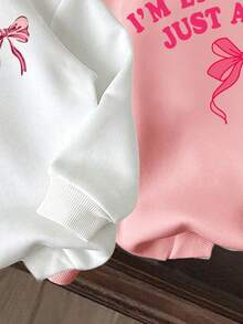 Tween Girl Cartoon Pattern Warm Sweatshirt - Multicolor - View 5