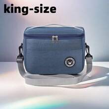 1 pezzo Nuova borsa termica con design senza mani e a prova di perdite, riutilizzabile, adatta per lavoro, campeggio, viaggi, con opzioni multiple per il trasporto, senza contatto con gli alimenti, per il ritorno a scuola, borsa da trasporto da esterno
