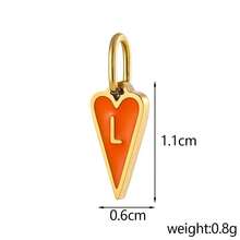 1 Cute Stainless Steel Pendant With 26 Colorful Heart Letters A-Z, Suitable For Bracelets, Necklaces, Earrings, Jewelry Making, Versatile For Daily Parties, And Gift Giving - Multicolor - View 19