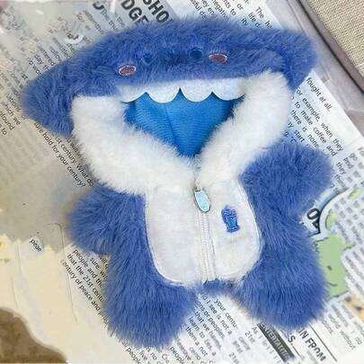 [Doll Clothes]:For Labubu ,15-17cmdoll,Foot Cover, One-Piece Blue Shark Lababa Figurine Clothes, Animal Series Such As Little Frogs And Little Elephants,Cute And Adorable,A Nice Festival Gifts For Friends And Family,Suitable For Labubu
