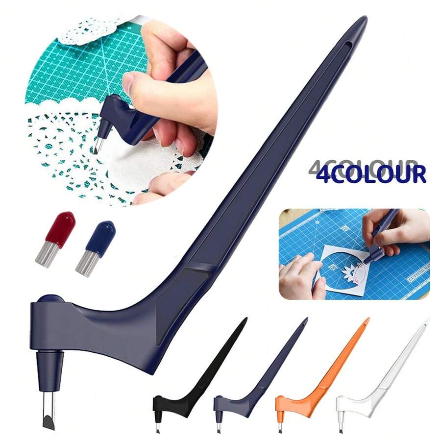 2PCS 360 Degree Tailoring Tool Art Cutting Stainless Steel Hand Tools Rotation UK - Orange - View 1