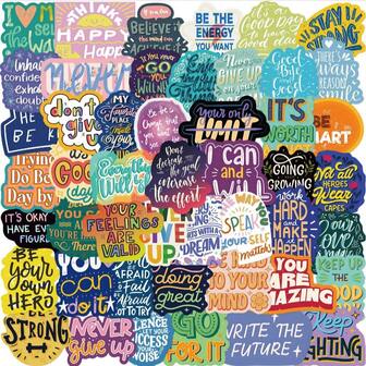 50 st/100 st motiverande klistermärken, vinyldekaler för vattenflaskor, inspirerande klistermärken för dagbok, laptop, anteckningsbok, telefonskal heminredning skolrumsinredning skolmaterial