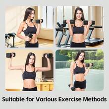 20LBS Adjustable Dumbbell Set, 4 In 1 Free Weights Dumbbells Set, 4lb 6lb 8lb 10lb, With Metal Non Handle Quick Change Home Gym Strength Training Equipment Men And Women - màu đen - Xem 6