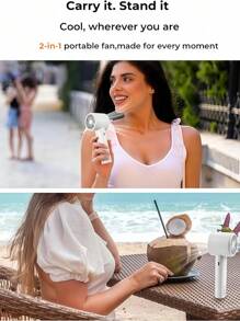 Handheld Fan Handheld Fan High-Speed Portable Turbofan USB Rechargeable Electric Fan With Digital Display Support 120-Speeds Infinitely Adjustable For Camping Travel Home Office