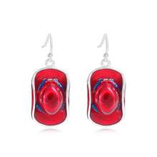 Independence Day Earrings Zinc Alloy Oil Drop American Stars And Stripes Flag Pentagram Angel Pendant Earrings - 37 - 查看 10