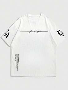 Men's Casual Versatile Simple Graphic Print Short Sleeve T-Shirt