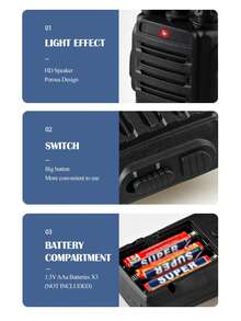 2pcs Electric Walkie Talkies Toy, Indoor Outdoor Remote Wireless Intercom Game, Multi-Scene Educational Interaction, Gift For Boys Girls, Christmas Halloween, Accessories Random