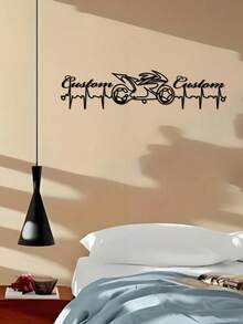 1pc Customizable Motorcycle Rider Metal Mural - Personalized Motorcycle Logo Decoration - Art Style Reusable Decorative Metal Mural - Suitable For Porch, Courtyard, Garden, Office, Negotiation Room, Birthday Gift, Graduation Gift, Perfect Gift For Motorcycle Enthusiasts - Multicolor - View 11