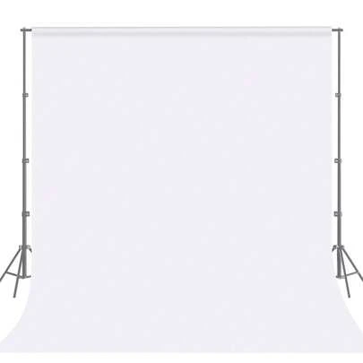 GAINVANE Pano de Bottom Fotográfico Branco, Cortina de Bottom Fotográfico Branco de Poliéster Puro de Largura Ampla, Pano de Bottom Branco Dobrável Adequado para Fotografia, Festa e Filmagem. Cortina de Bottom Branco, Aplicável para Fotografia, Cabine Fotográfica, Filmagem, Gravação de Vídeo, Festa, Pano de Bottom (Excluindo Suporte e Clipes)