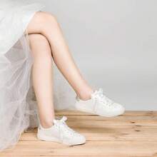8834A Wedding Shoes Bridal Sneakers Flats Bride Tennis Shoes Lace Sneakers - Personalized Customization Available - Ngà voi - Xem 2