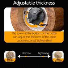 Rosewood Manual Black Pepper Grinder, Sea Salt Grinder, Rosewood Manual Grinder With Transparent Acrylic Pepper Bottle, Adjustable Coarseness Pepper Seasoning Jar, Creative Pepper Grinder, Rama Kitchen Essential, Kitchen Use, High-End Restaurant Supplies, Housewarming Gift, Halloween And Christmas Party Supplies