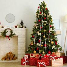 Crystal Clear Christmas Ornaments Acrylic Snowflake Icicles Pendants Winter Party Holiday Xmas Tree Hanging Decorations