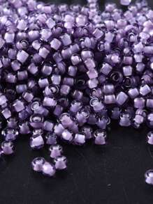 GO2CJBEADS 10克多色2毫米银线圆形洛可可玻璃种子珠，可DIY手链