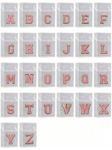 1PC雪花烟盒雪茄烟嘴打火机收纳盒防潮抗压塑料闪亮香烟收纳盒刺绣立体首字母A到Z透明烟盒女士男士礼物20件烟具配件