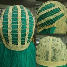 Synthetic Long Green Straight Wigs With Bangs For Women Daily Cosplay Lolita Carnival Party Fake Hair