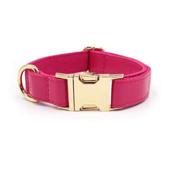 New Leather Pet Collar Dog Collar Leather, High-End High Quality, Suitable For Small, Medium And Large Dogs, Durable Gold-Plated Zinc Alloy Buckle, Easy To Fasten And Quick Release (Due To Each Batch Of Fabric And Handmade, The Color May Be Slightly Different, Sent Randomly)