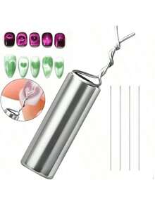 New Heart-Shaped Cat Eye Magnet Stick Set Nail Art Tools Y Shaped Small Iron Piece Magnet Stick For Magnetic Polish Effects Nail Art Nail Supplies Tool - Multicolor - View 10