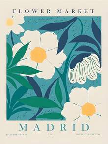 1 Stück/3 Stücke Wandkunst Poster wahlweise mit Rahmen, botanischer Blumenmarkt Wandkunstdrucke, Matisse Kunstposter Dekoration, farbenfrohe florale Raumdekoration für Galerie, Wohnzimmer, Badezimmer - Verschiedenfarbig - Übersicht 39