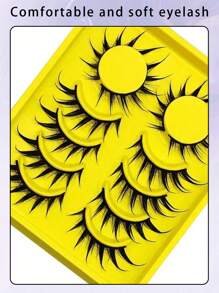 6对湿狐狸眼睫毛动漫假睫毛角色扮演假睫毛戏剧睫毛湿睫毛延长化妆工具漫画眼