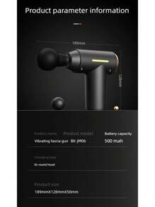 OBOVAY 1 件便携式可充电身体按摩枪，速度可调，符合人体工程学的手柄，用于肌肉放松，耐用塑料设计，紧凑型按摩器，肌肉按摩装置，时尚设备，可调节设置，500mAh - 彩色 - 查看 9