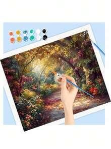 Paint By Number For Adults Beginner, DIY Gift Canvas Painting Kits, Beautiful Forest Oil Painting Kit, DIY Paint Adult Crafts For Gift Home Wall 16x20inch - 40*50cm - Xem 4