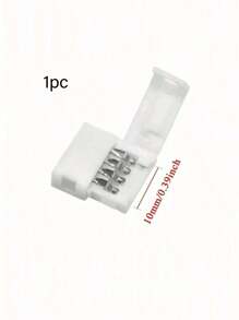 10 paquetes de conectores de tira de luz LED de 4 pines de 10 mm sin soldadura, sin cable, adaptador de terminal de empalme para tiras multicolor SMD 5050. Conectores de luz LED sin soldadura, sin cable, para extender o empalmar fácilmente tiras multicolor de 4 pines de 10 mm