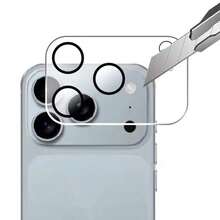 2pcs Camera Lens Protector Film Compatible With IPhone 17 Pro Max/17 Air/17 Pro Max, Full Coverage High Definition Lens Protection Applicable To Daily Shield, Office, Home Phone Camera Cover Waterproof Shockproof Anti-Fall Anti-Fall Scratch Resistant Anti-Fingerprint - Clear - View 2