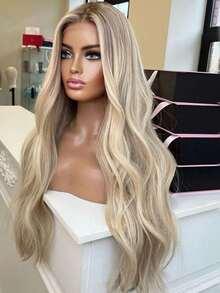 Ombre Highlight 180 Density Body Wave Lace Front Wigs Human Hair 13x4 HD Transparent Upgrade Side Part Glueless Wigs Human Hair Pre Plucked Bleached Knots Brazilian Remy Ash Blonde With Brown Root Light And Breathable Human Hair Wig For Women With Baby Hair - Bắt nguồn từ & Ombre - Xem 1