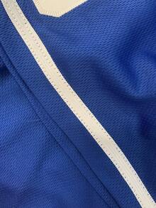 Men's Baseball Jersey 11 Blue Button-Down Embroidered Sports T-Shirt Gym Clothes Men Basic T Shirt - Blue - View 5