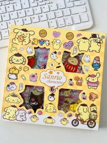 Sanrio 100 Adesivos Transparentes e À Prova d'Água Únicos, Conjunto de Caixa de Presente de Adesivos, Kuromi, Adesivos Criativos para Caderno em Caixa de Caderno, Escolha Perfeita para Presente, Meninos e Meninas, My Melody, Conjunto de Adesivos, Desenho Animado Fofo, Presente de Aniversário para Crianças, Presente para Meninas, Temporada de Volta às Aulas (A Aparência e o Padrão de Algumas Caixas de Presente são Aleatórios) Presente de Halloween, Presente de Natal