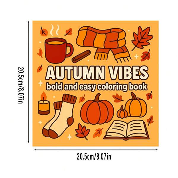 A Coloring Book About Autumn Atmosphere, Suitable For Friends, Couples, And Family, Suitable For Parties, Valentine's Day Birthdays, And Other Holidays. Painting And Study Supplies, 22 Pages, Books, Coloring Books, Study Supplies, Christmas, Halloween, Birthdays, Back To School Days, Adult Coloring Books, Christmas Gifts, Coloring Books