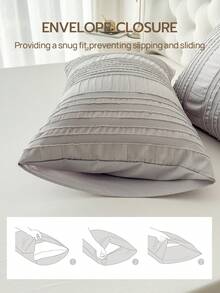 2/3件套波西米亚风3D立体绒面被套套装（不含被芯），（1个被套和半个枕套），四季皆宜的现代绒面床上用品套装 - 淺灰色 - 查看 7