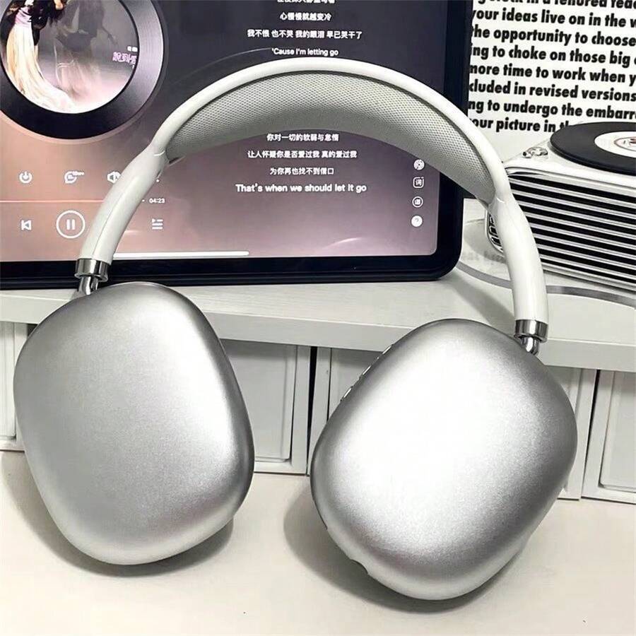 P9 Bluetooth Headset 5.0 Stereo Sound Headset Wireless Headset MAX Intelligent Noise Cancellation Long Battery Life - White - View 1