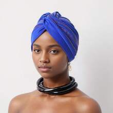 1pc New Fashion Rhinestone Decor Twist Knot Turban Hat - Multicolor - View 9