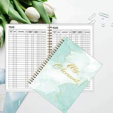 دفتر قيد الإيرادات والمصروفات، قسم متتبع الحسابات قابل للطباعة لسجل البنك (لسيناريوهات التسجيل المالي)