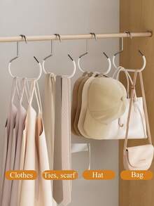 2-8 piezas Ganchos de diseño retorcido para colgar bolsos, carteras, cinturones, bufandas, sombreros, organizador de ropa interior y chalecos