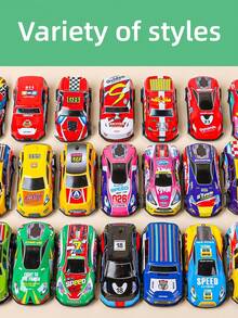 5/10/15/20 件随机款式回力玩具车 - 迷你车辆玩具散装派对礼品赛车 - 礼品袋填充物，皮纳塔填充物，适合男孩女孩幼儿 - 节日礼物 - 彩色 - 查看 6