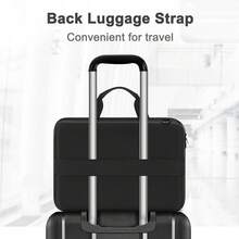 MOSISO Funda Dura para Portátil Hombre Mujer,15.6 Pulgadas Bolsa de Ordenador Compatible con,,,Portátil,16 Pulgadas Bolsa Laptop con Bolsillo Frontal&Correa de Hombro, Negro - Verde Azulado - Ver 6