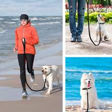 Strapazierfähige PVC Hundeleine, wasserdicht, geruchlos, rostfrei, leicht zu reinigen, angenehmes Griffgefühl, stabile Leine geeignet für kleine, mittlere und große Hunde, zum Spazierengehen und Training