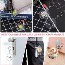 100 件透明钥匙扣透明圆盘亚克力空白钥匙扣散装用于钥匙扣吊坠 DIY 珠宝制作圣诞礼物创意